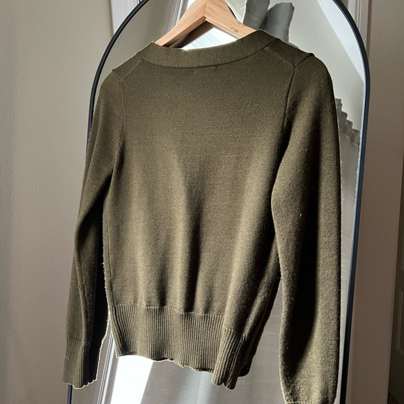 Wallace Madewell Olive Green Cardigan - Picture 4 of 5